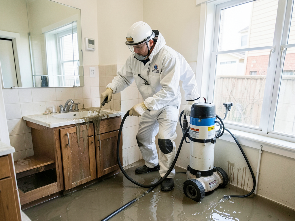 Professional sewage cleanup and sanitization in th